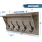 HBCY Creations Rustic Wall Mounted Coat Rack Shelf - Wooden Country Style 24" Entryway Shelf with Hooks - Solid Pine Wood - For Entryway, Kitchen, Bathroom